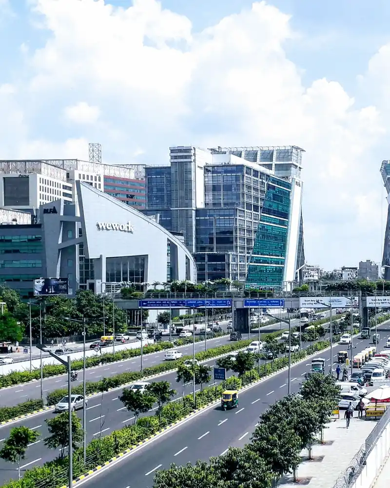 DLF Cyber City office towers and expressway, Gurugram